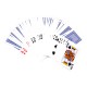 Papírové hrací poker karty - 2 balíčky - Modré a červené